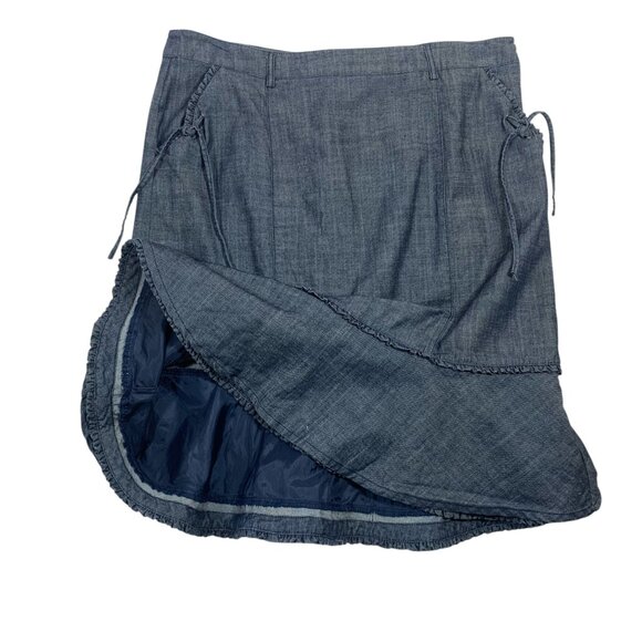 Y2K Simon Chang Denim Midi Skirt size medium - Picture 5 of 14